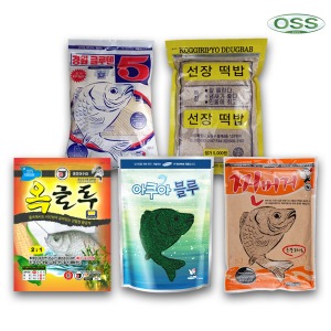 떡밥 모음(옥글루, 선장떡밥, 경원글루텐5, 찐버거, 아쿠아블루)